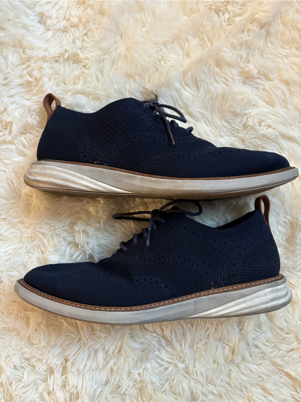 Cole Haan Grand Evolution Stitchlite Knit Oxfords Navy Men's 11.5